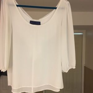 Stitch Fix Bow Cream Blouse